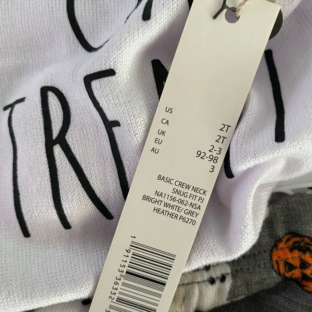 Rae Dunn Toddler Halloween Pants and Long Sleeve Shirt NWT Size 2T
